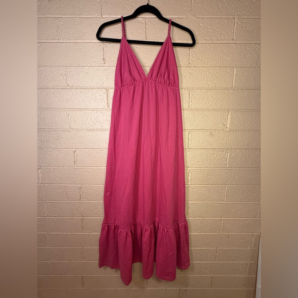 Blue steel Elegant Pink Halter Maxi Dress